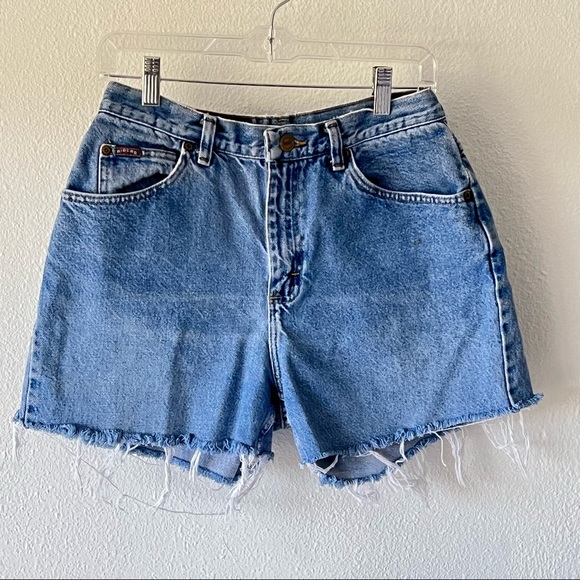 Vintage Riders High Rise Cut Off Blue Jean Shorts - Picture 3 of 12